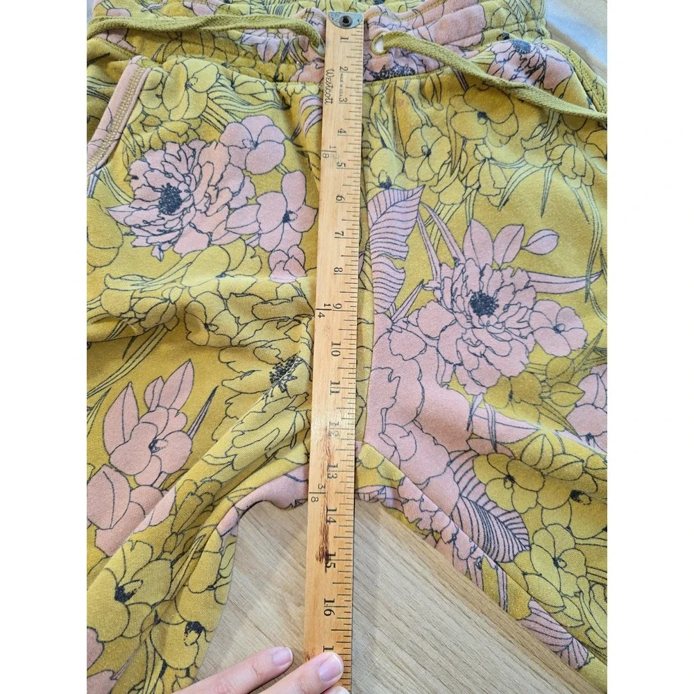 Anthropologie Women's Camilla Knit Joggers Hug Print Yellow Floral SP Boho - Picture 8 of 13